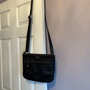Fossil Black Leather Crossbody Bag